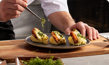 Our culinary team is a tapestry of global talent, with chefs from the Middle East, Europe, Asia, and beyond, each bringing their unique expertise and cultural heritage to the table. This diverse experience allows us to prepare sumptuous Arabic classics and contemporary global delights, ensuring every dish stays true to its authentic roots while embracing innovation. 